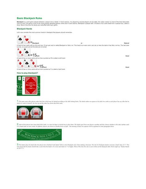 blackjack rules ace